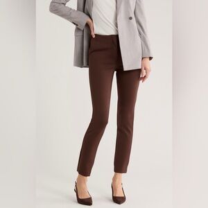 Theory Women's Tennyson Pants in Redwood Size 2 -dark brown pants High Waist